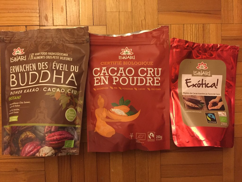 Cacao cru- pépites de chocolat- chocolat-poudre de cacao-manganèse